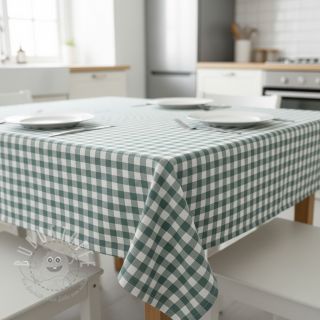 Baumwollstoff Check teal