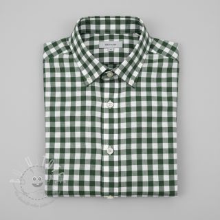 Baumwollstoff Check dark green