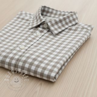 Baumwollstoff Check sand