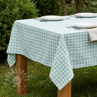 Baumwollstoff Check mint