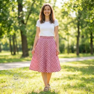 Baumwollstoff Check berry