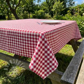 Baumwollstoff Check berry