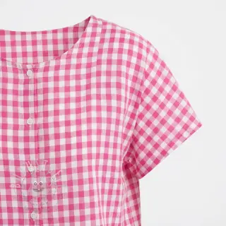 Baumwollstoff Check fuchsia
