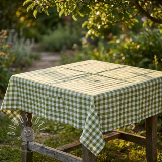 Baumwollstoff Check old lime