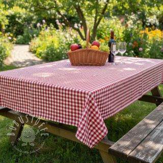 Baumwollstoff Check red