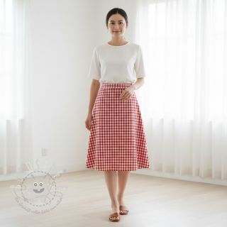 Baumwollstoff Check red