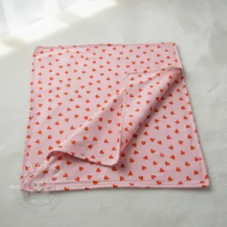 Baumwollstoff FLANNEL Hearts pink