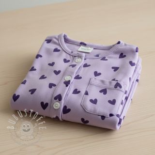 Baumwollstoff FLANNEL Hearts lavender