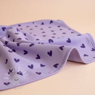 Baumwollstoff FLANNEL Hearts lavender