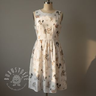 Baumwollstoff Safari off white digital print