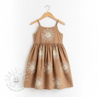 Baumwollstoff EMBROIDERY Flowie cinnamon