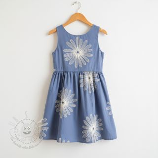 Baumwollstoff EMBROIDERY Flowie jeans