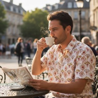 Baumwollstoff Motif off white digital print