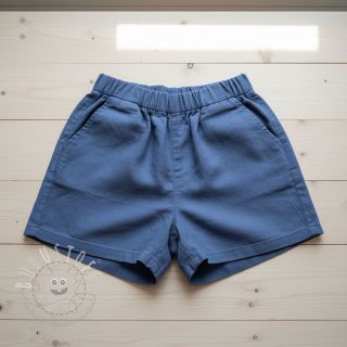 Baumwollstoff mit Leinen PREMIUM steel blue