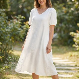 Baumwollstoff STRETCH Baby off white