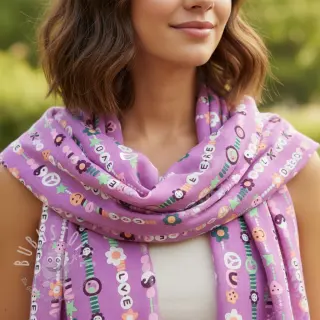Baumwollstoff Love dream mauve