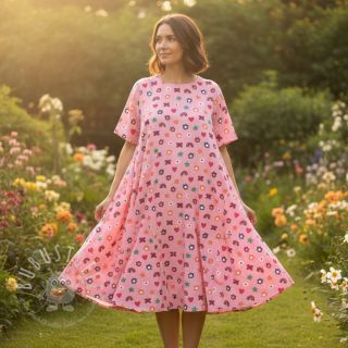 Baumwollstoff Love pink