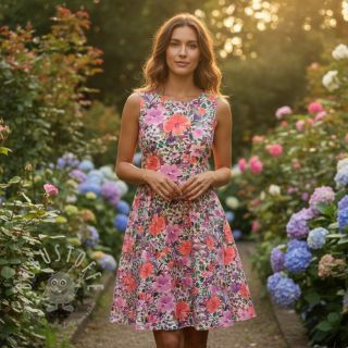 Baumwollstoff Expession flowers digital print