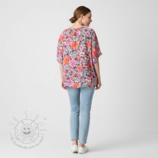 Baumwollstoff Expession flowers digital print