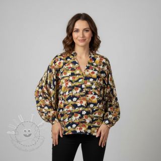 Baumwollstoff JAPAN Obi indigo