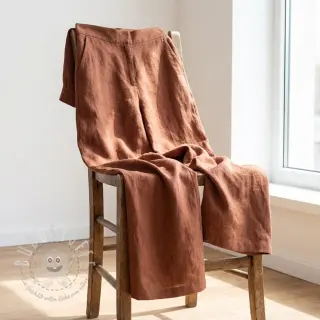 Baumwollstoff mit Leinen chestnut