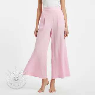 Baumwollstoff mit Leinen pink