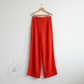 Baumwollstoff mit Leinen red