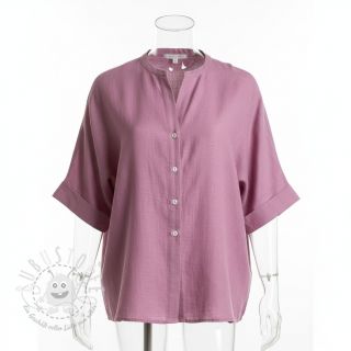 Baumwollstoff mit Leinen old pink