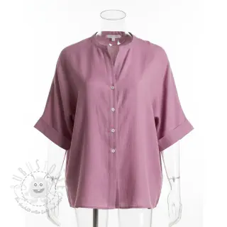 Baumwollstoff mit Leinen old pink