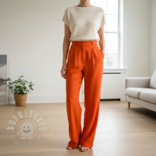 Baumwollstoff mit Leinen orange