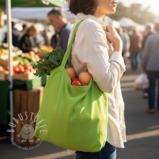 Baumwollstoff mit Leinen lime