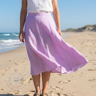 Baumwollstoff mit Leinen lilac