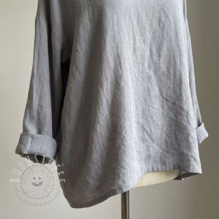 Baumwollstoff mit Leinen grey