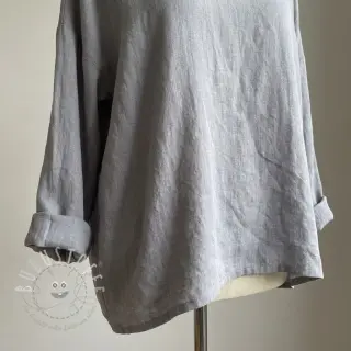 Baumwollstoff mit Leinen grey