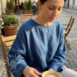 Baumwollstoff mit Leinen jeans