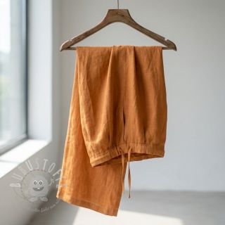 Baumwollstoff mit Leinen cognac