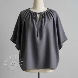 Baumwollstoff mit Leinen dark grey