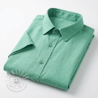 Baumwollstoff mit Leinen apple green