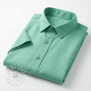 Baumwollstoff mit Leinen apple green
