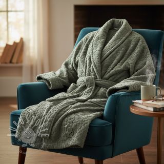 Kuschelfrottee Animal skin dark green