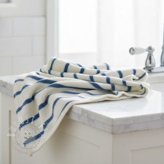 Kuschelfrottee YARN DYED Stripe SMALL light blue