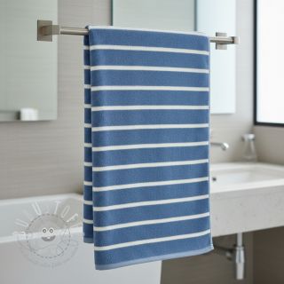 Kuschelfrottee YARN DYED Stripe BIG light blue