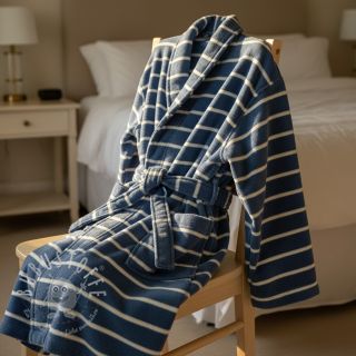 Kuschelfrottee YARN DYED Stripe BIG light blue