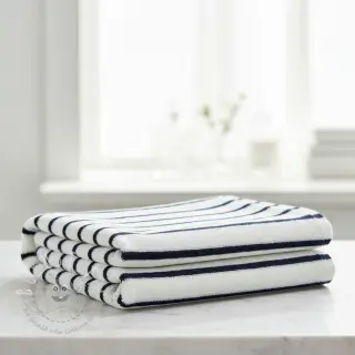 Kuschelfrottee YARN DYED Stripe SMALL dark blue