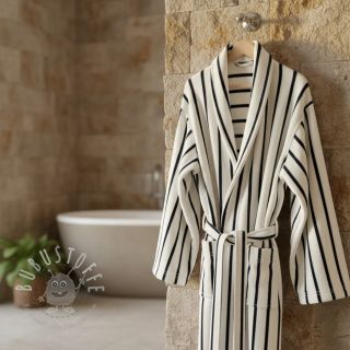 Kuschelfrottee YARN DYED Stripe SMALL dark blue