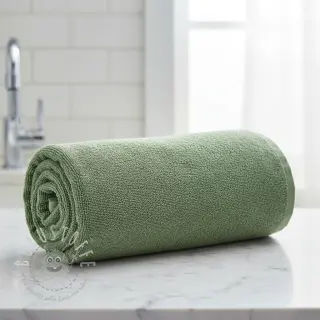 Frottee elastisch old green