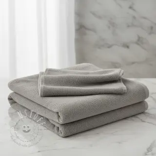 Frottee elastisch light grey