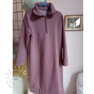 Sweat kuschel JOGGING aubergine melange