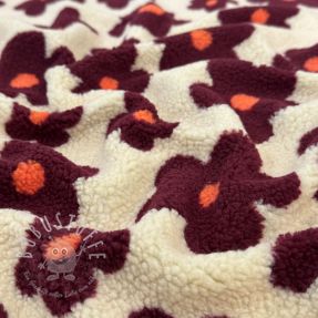 Mantelstoff TEDDY JACQUARD Flowers beige