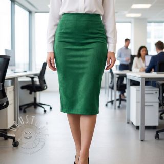 Suede stretch SCUBA dark green